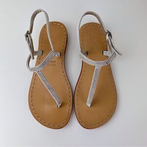 Vero Cuoio Italian Leather Capri Sandals Size 35